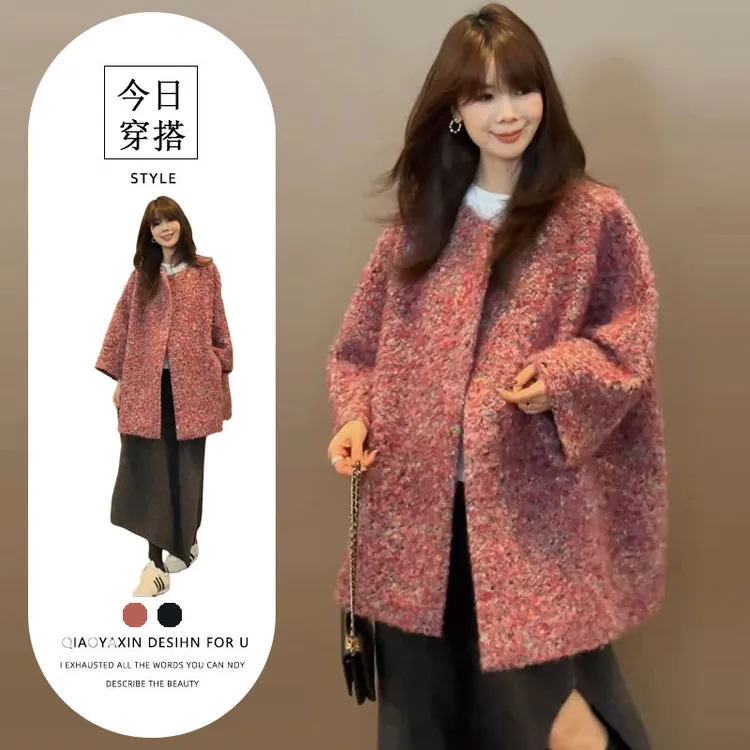 美式别致显气质套装女2025秋冬高级感独特宽松外套不规则半身裙潮