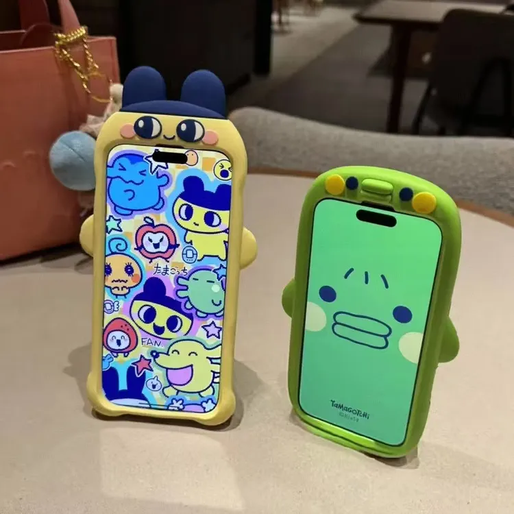 立体拓麻歌子硅胶壳适用于iPhone16promax手机壳15少女心14可爱13