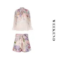 ZMM新款时尚套装千金风女装衬衫百搭夏季短裤花卉套装A462/C278