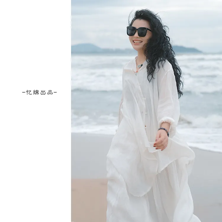 2002忆绵早夏款单排扣轻薄透气时髦遮阳休闲开衫