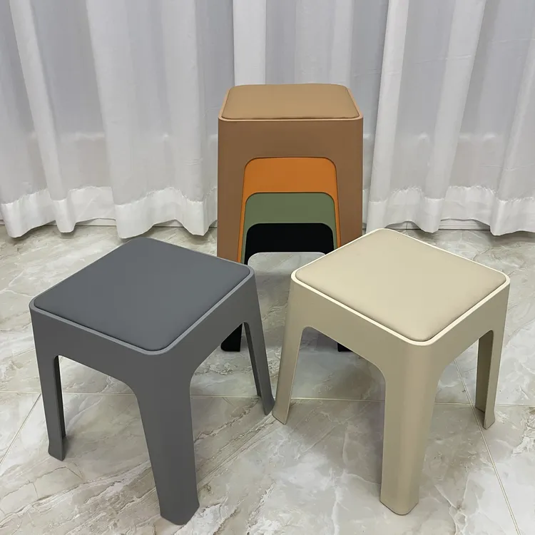 30厘米高软坐垫矮凳客厅轻奢高级感小凳子加厚塑料儿童茶几吃饭凳
