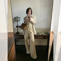 于momo【环葆高密灯芯绒直筒裤】宽松显瘦阔腿裤女 QK233053