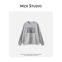 MZX 秋季全棉圆领设计感图案印花长袖上衣 SY10301-C