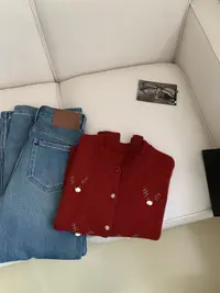 【一路有你】】韩版简约秋冬花线百搭显瘦时尚麋鹿毛衣开衫