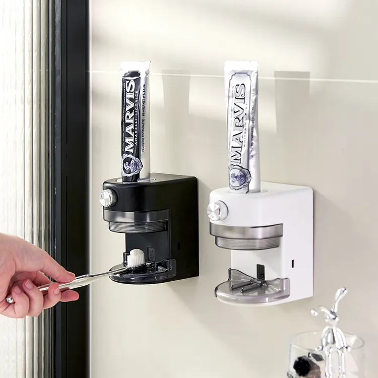 全自动感应新款免打孔挤牙膏神器壁挂式儿童挤压器牙刷置物架