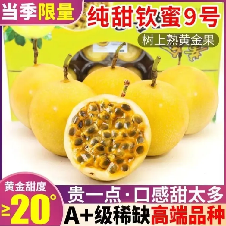 东方甄选【顺丰】广西钦蜜9号百香果精选新鲜大果口感香甜饱满多汁 