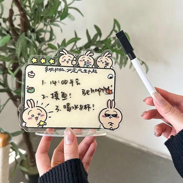 乌萨奇桌面摆件吉伊卡哇装饰立牌备忘录可写可擦立牌学习留言板