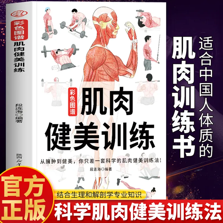 彩色图谱肌肉健美训练图解 运动解剖学图谱减脂健身肌肉训练书籍
