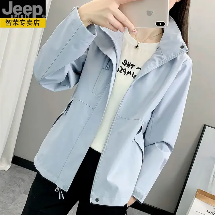 JEEP吉普软壳冲锋衣2025新款薄款防风防水可拆卸小个子登山衣情侣