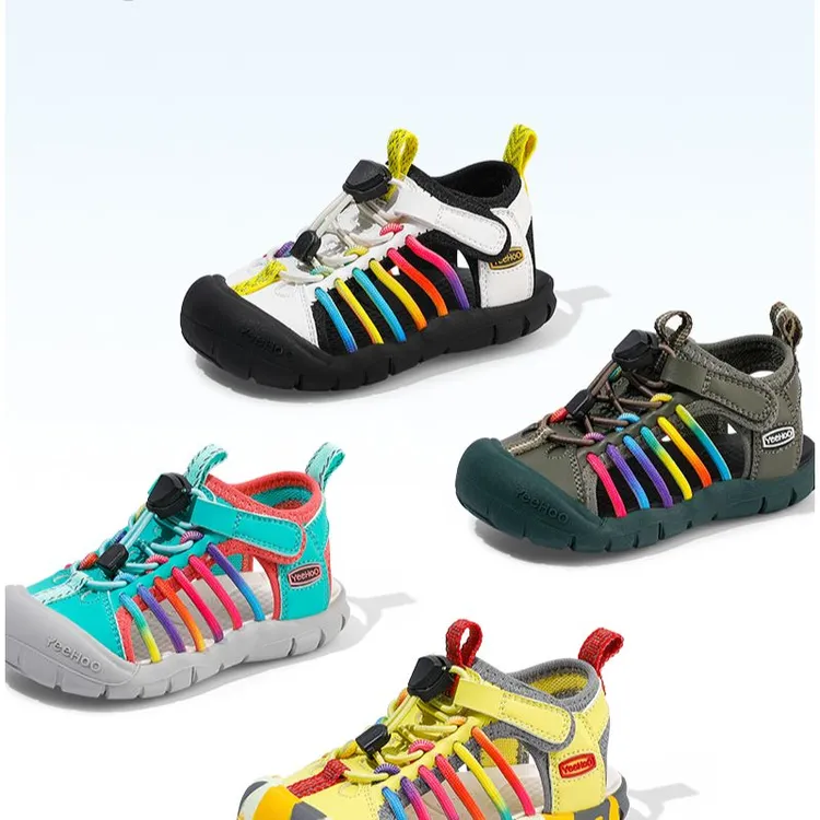 英氏童鞋儿童凉鞋男宝溯溪防滑男童运动鞋户外女童涉水宝宝鞋夏季