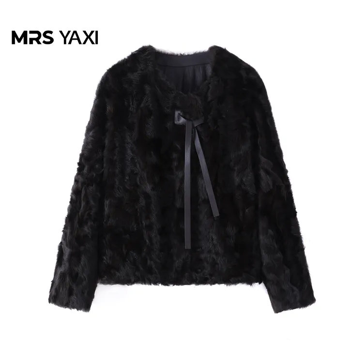 Mrsyaxi秋冬轻奢小湖羊皮毛一体短外套YX5081511