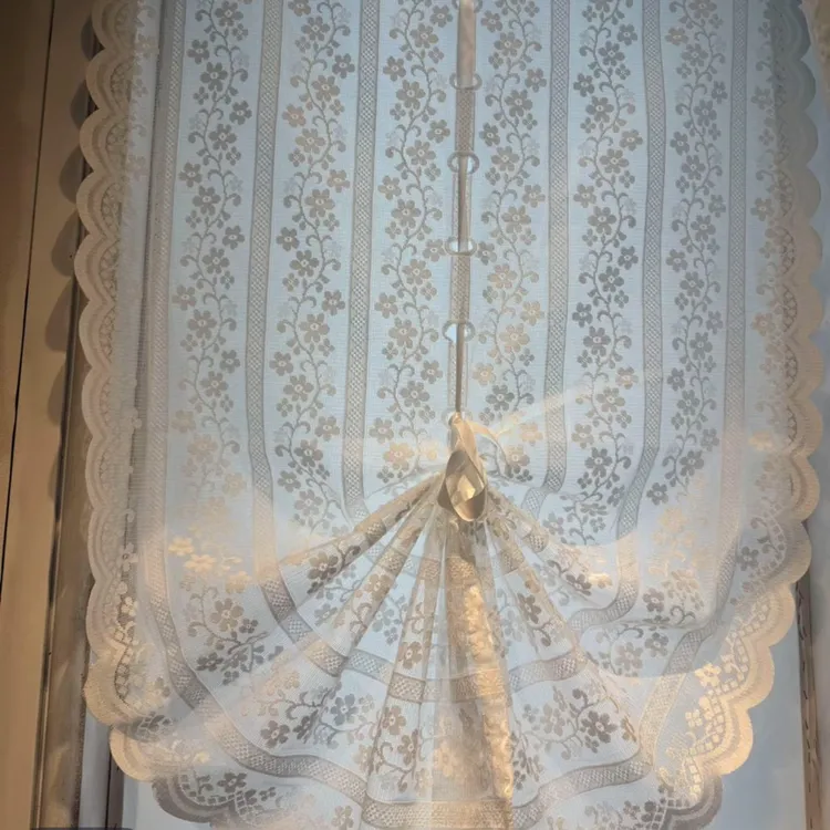 厨房卫生间通用提拉高级感已缝好网纱窗帘隔断家用遮挡可调节高度商品图