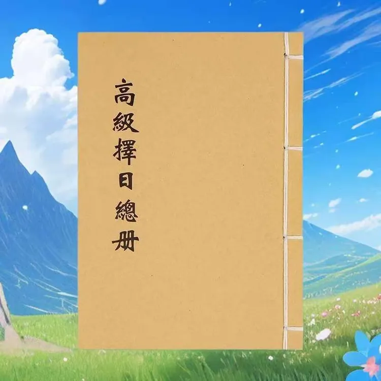 新款择日高级择日总册民间收藏道林纸纯手工穿线古籍书