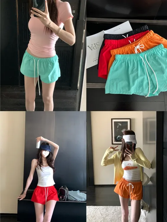 运动短裤女夏季百搭显瘦阔腿裤子外穿宽松休闲跑步健身瑜伽速干裤