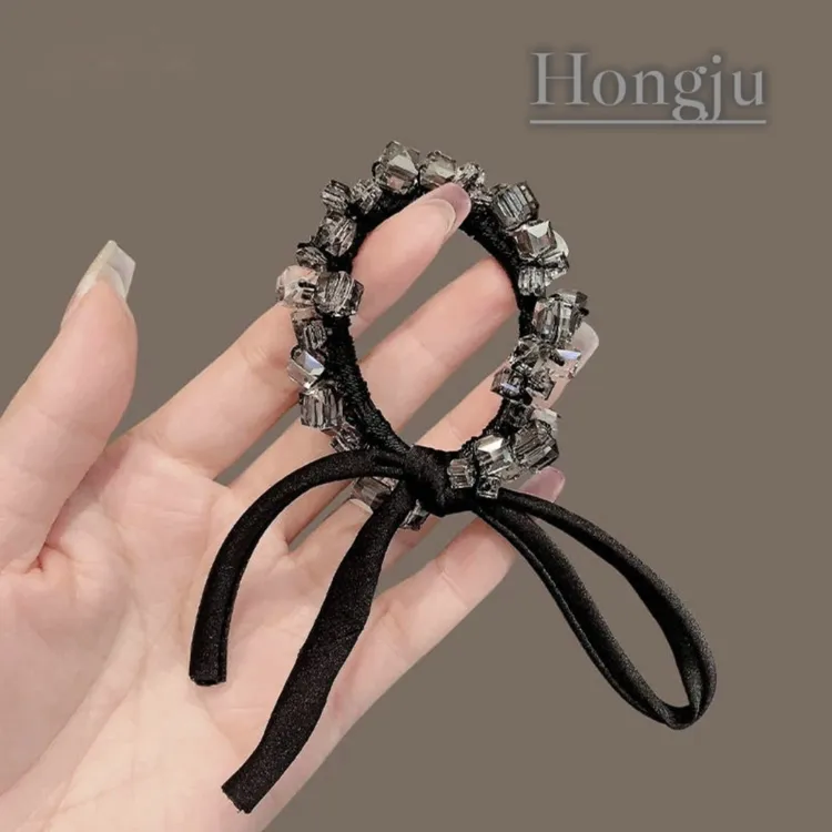 高级时尚橡皮筋日韩小众设计手串发绳极简时尚丝带蝴蝶结发圈