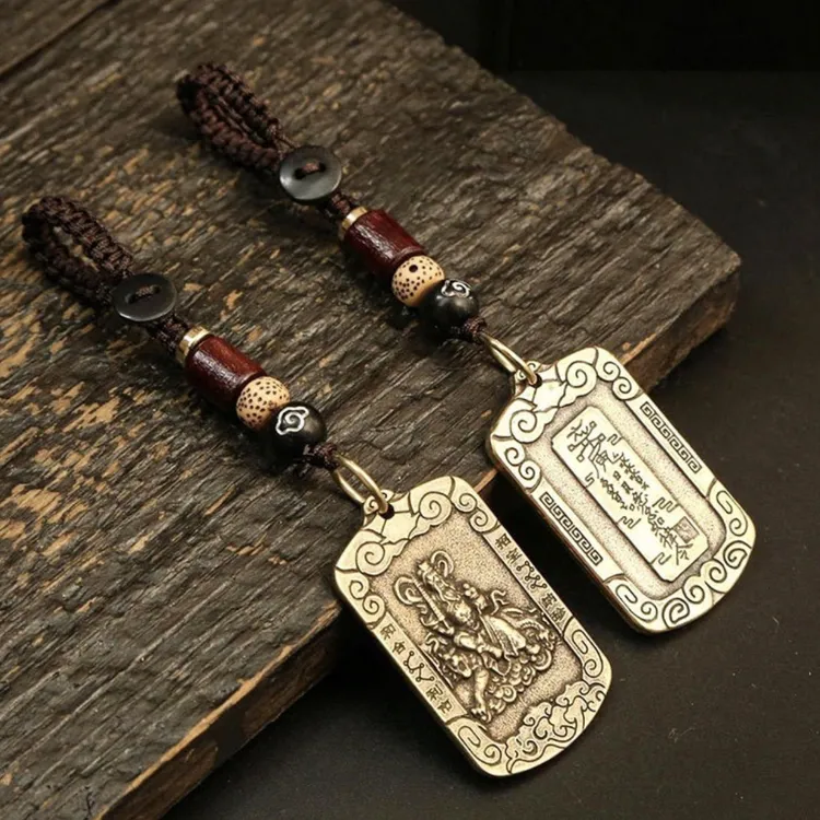 【先生推荐】武财神赵公明令牌创意钥匙扣挂件驾车用品1