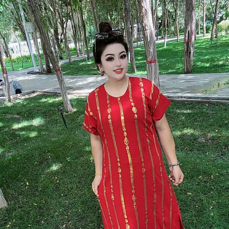 最新04款新款薄荷曼波过膝小众清新薄款年轻连衣裙