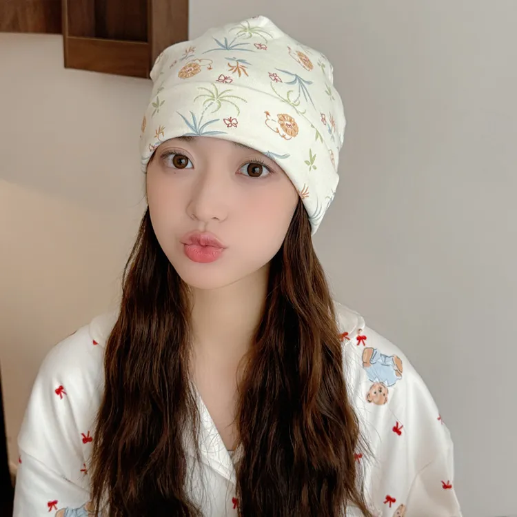 月子帽春秋季双层防风夏季空调房坐月子孕妇产妇产后帽时尚包头帽