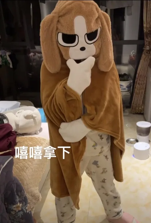 比格多栋毯子办公午休毯子出门扮狗暹罗厘普比格犬狗节日装扮毯