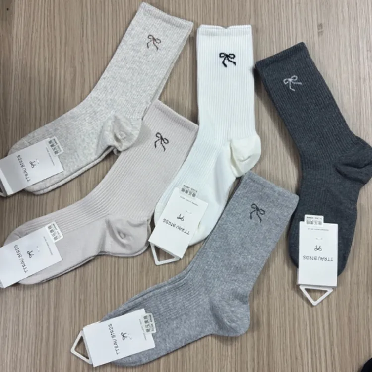 女士秋冬加厚高筒保暖不勒脚百搭袜子微压双针加厚棉袜