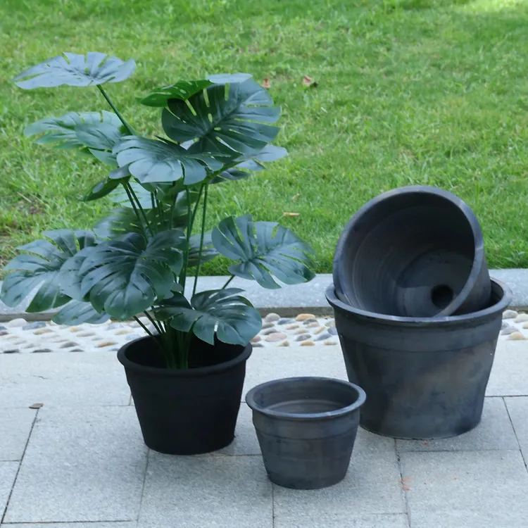 黑陶花盆老式泥瓦盆透气陶瓷红陶粗陶吸水陶土花盆桂花特大号