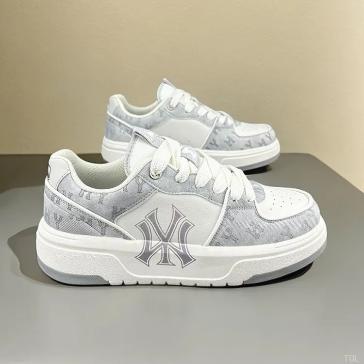纽约洋基队低帮运动鞋男女小白鞋增高女板鞋休闲鞋男潮牌厚底情侣