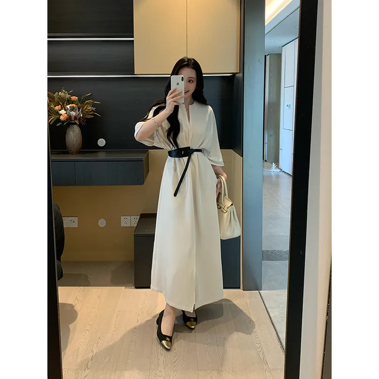XINYI【高奢女主】秋季直筒西装连衣裙宽松显瘦慵懒X625Q15244