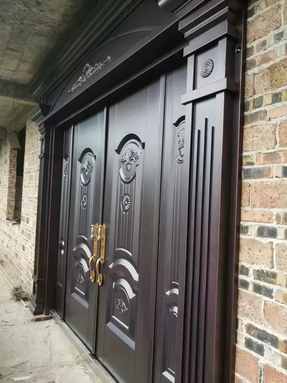 锌镁合金大门入户门新农村自建房大门仿铜门防盗门入户门款式