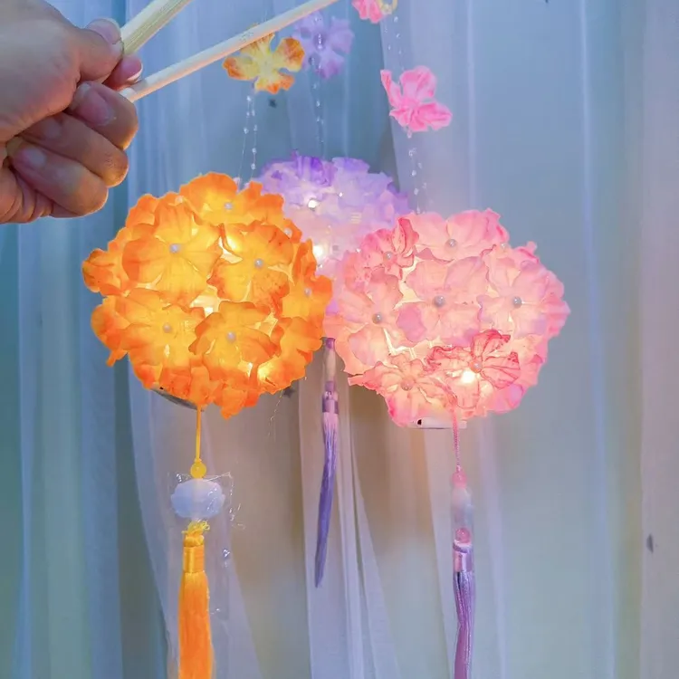 【班班精选】迎中秋贺新春绣球花灯手提花灯制作材料