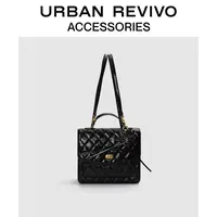 URBAN REVIVO【HOT】2025冬季新款女士小香菱格背包UAYB50196