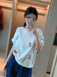 WEN 25新款宽松百搭印花圆领长袖卫衣WWC0282