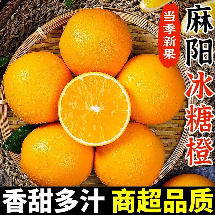 正宗湖南麻阳冰糖橙一级果 AA级精选30年以上老树橙子包邮