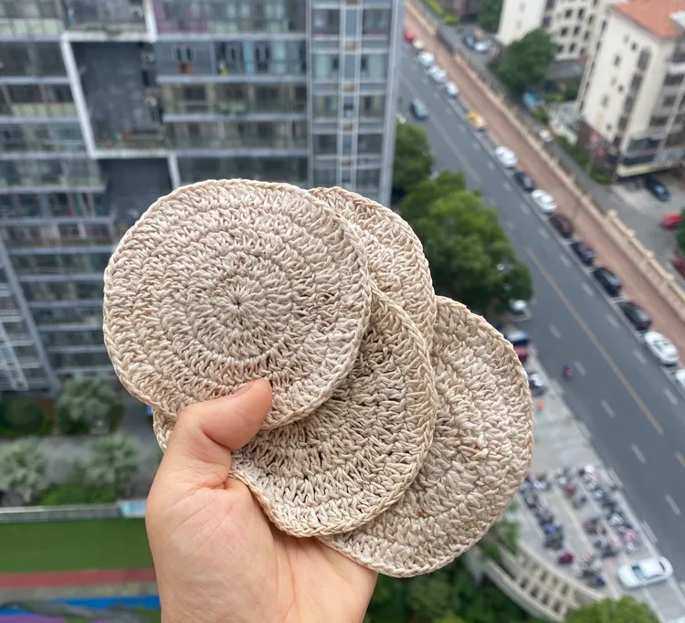 纯手工编织苎麻杯垫承壶垫紫砂壶垫单个装