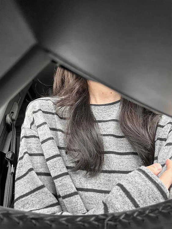 【前600单立减30】高级感撞色条纹长袖内搭T恤女早秋宽松打底衫上衣