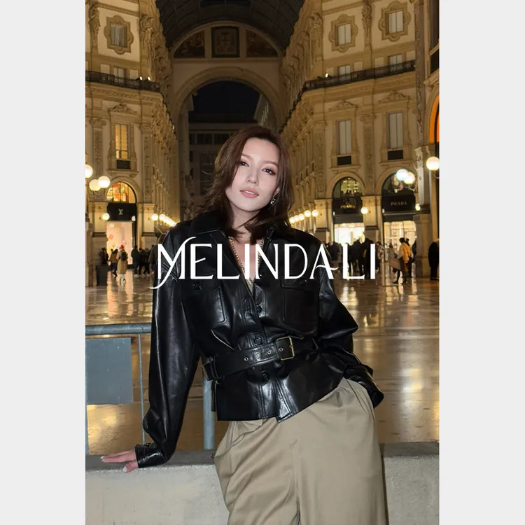 Melinda Li【女主挚爱】黑标意大利植鞣皮油蜡绵羊真皮宾霸里布皮衣