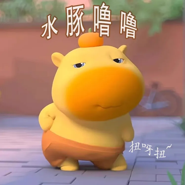 【可爱水豚宝宝】新款小水豚噜噜可爱搞怪卡通表情包亚克力钥匙挂饰