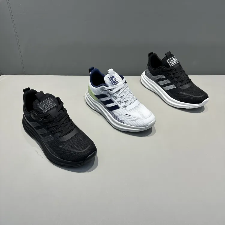 情侣款休闲鞋透气休闲夏季时尚休闲鞋中跟系带拼色百搭舒适运动鞋