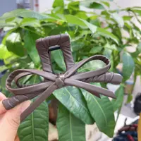 L851高级咖色蝴蝶结13公分抓夹