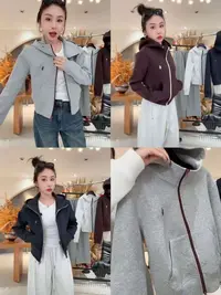 5878-大码女装时尚休闲显瘦撞色外套
