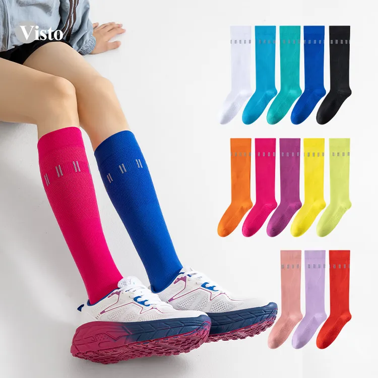visto2双运动户外压力袜专业跑步女防滑户外健身骑行袜训练跑步袜