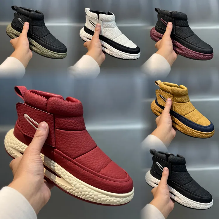 纳帕纹冬季加绒保暖棉鞋时尚运动百搭软底男款舒适潮流高帮休闲鞋