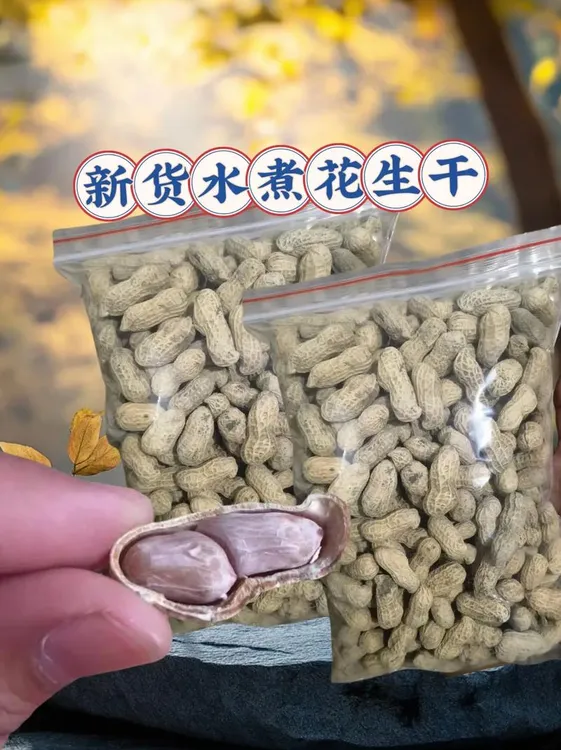 农家水煮咸干花生干货带壳脆口不上火休闲小零食地豆美味即食300g