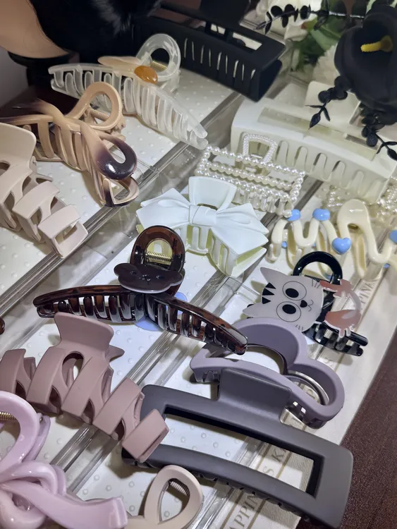 抓夹日韩少女风边夹网红盘发夹优雅女气质千金风发夹时尚百搭法式