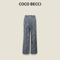 COCO BECCI【腰果花】时尚印花提花休闲裤CFXYB261012