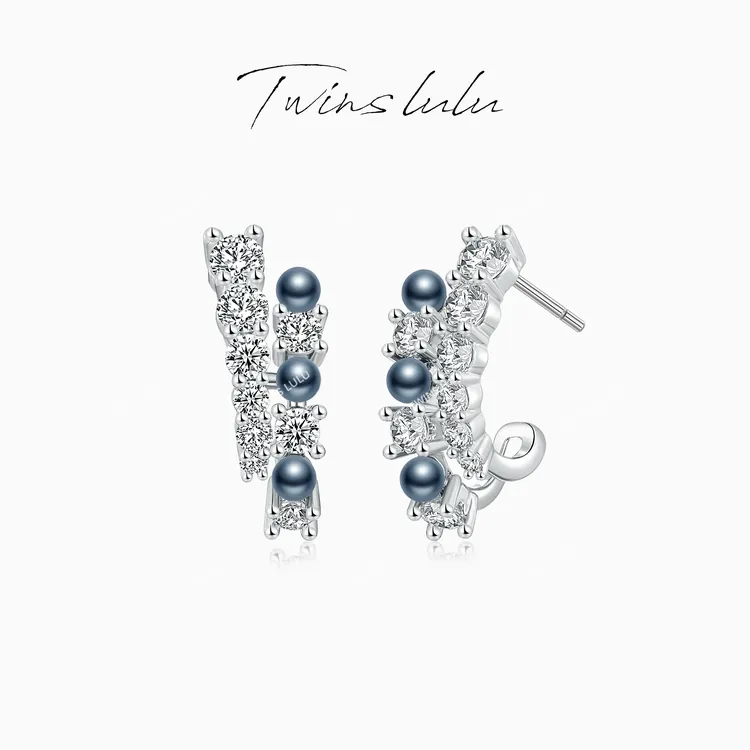 TWINS LULU 镀K金新年款新品高级感双层珠珠耳环女款TSL2386
