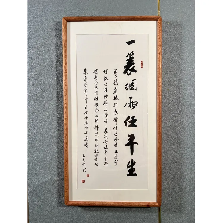 《定风波》中书协王允倜手绘36*69cm客厅茶室书房玄关卧室悬挂实木