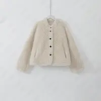 几里与麻 仿羊羔毛皮毛一体外套 衣长56胸围114 2101643