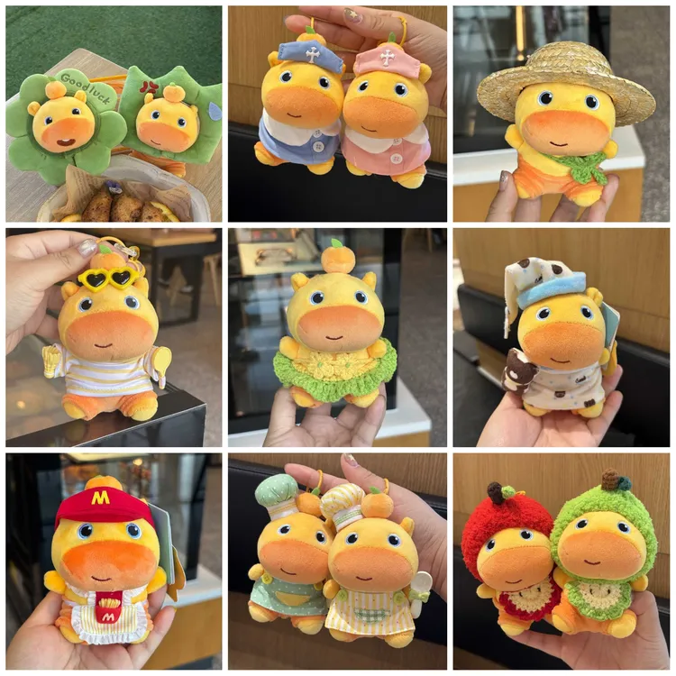 水豚噜噜可爱10cm娃衣替换变装棉花娃娃玩偶衣服挂件服迷你配饰