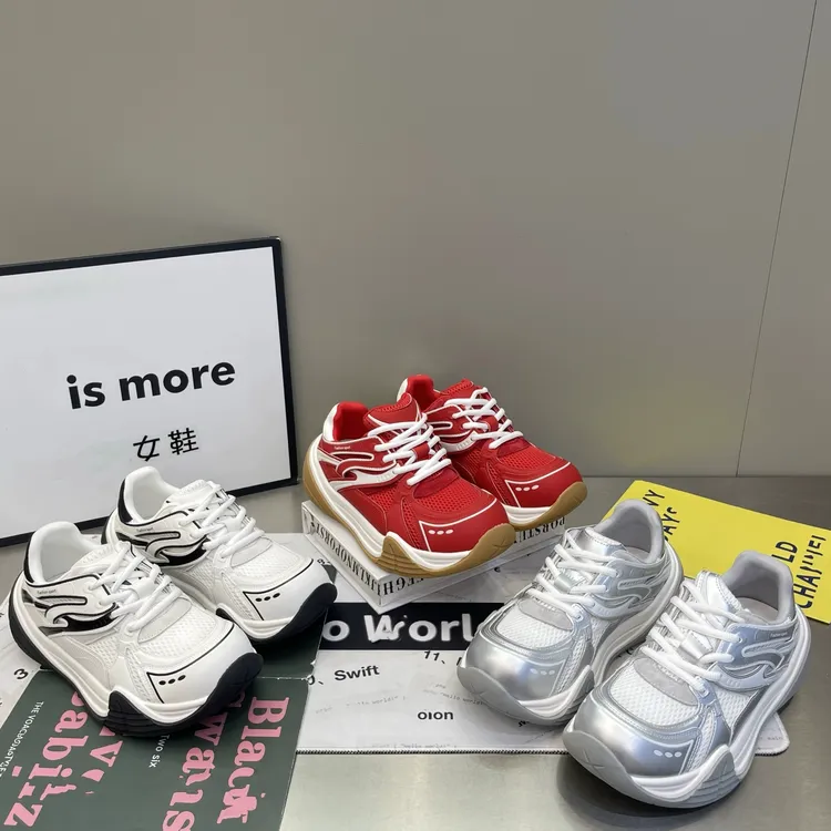 欧洲站2025年新款厚底丑萌老爹鞋女百搭休闲运动鞋增高系带单鞋潮