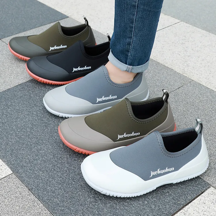 雨鞋男士薄款耐磨防滑防水春夏轻便男鞋软底舒适短筒